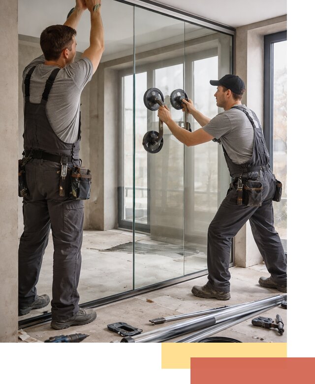 Цельностеклянные перегородки под ключ в Майкопе