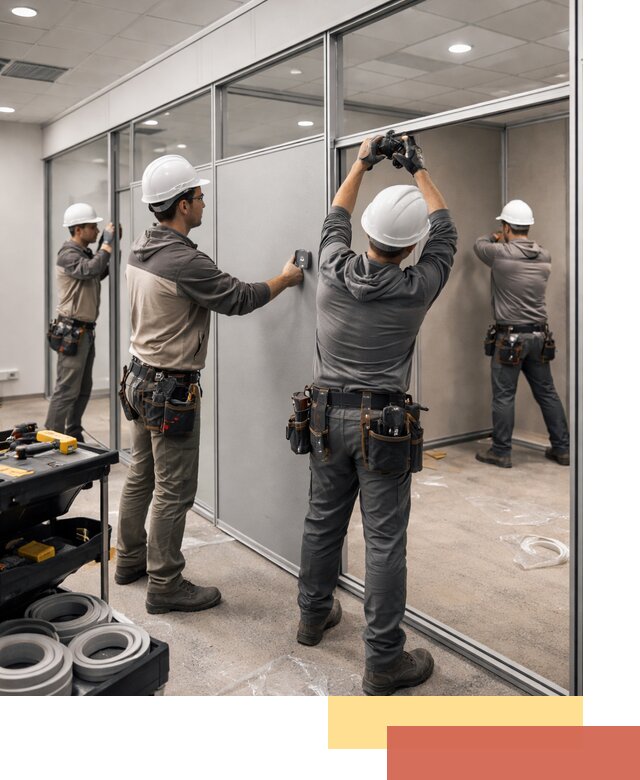 Мобильные офисные перегородки под ключ в Майкопе