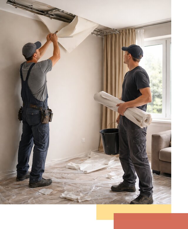 Демонтаж натяжного потолка в Майкопе быстро и аккуратно