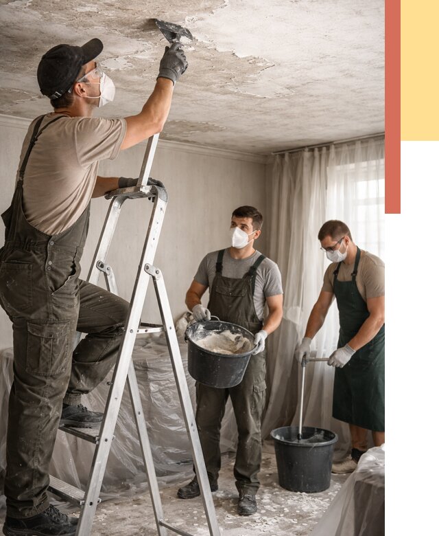 Удаление побелки с потолка в Майкопе от 2527 руб. быстро и недорого | ОТДЕЛОЧНИК-Мкп