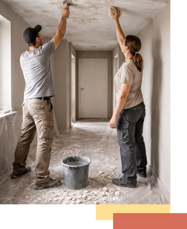 Удаление побелки с потолка в Майкопе — быстро и аккуратно