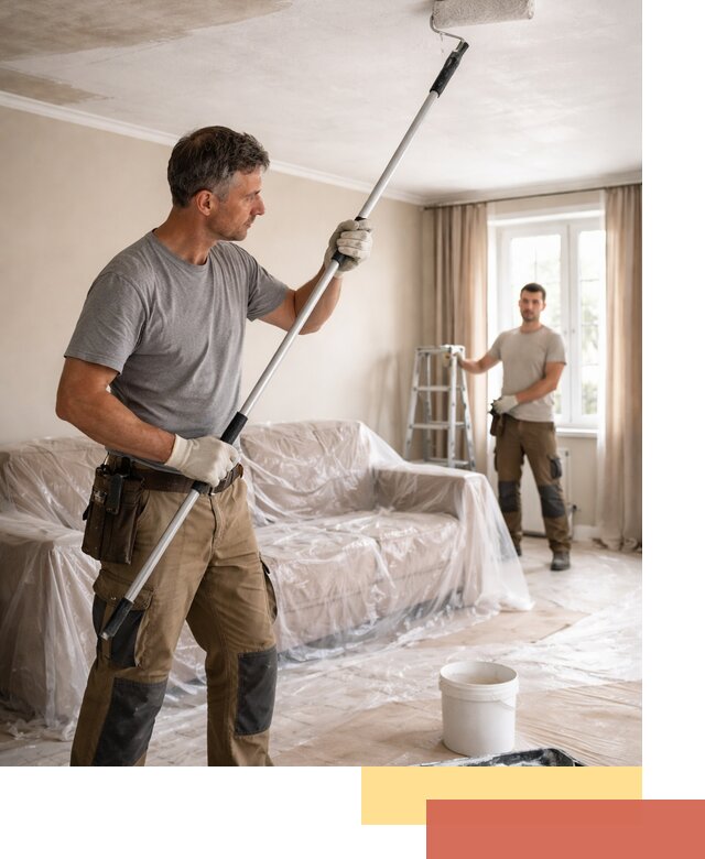 Грунтовка потолка в Майкопе — подготовка под покраску и отделку