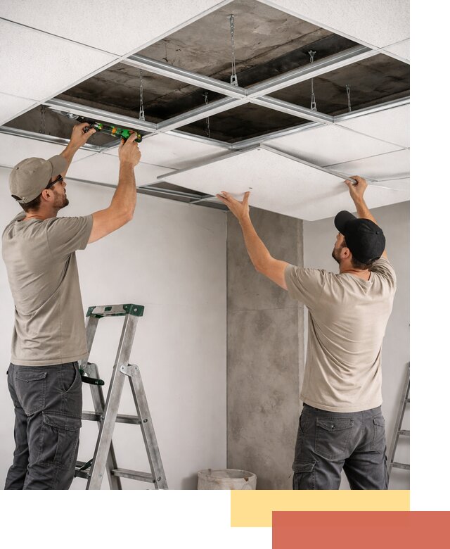 Монтаж потолка Армстронг под ключ в Майкопе