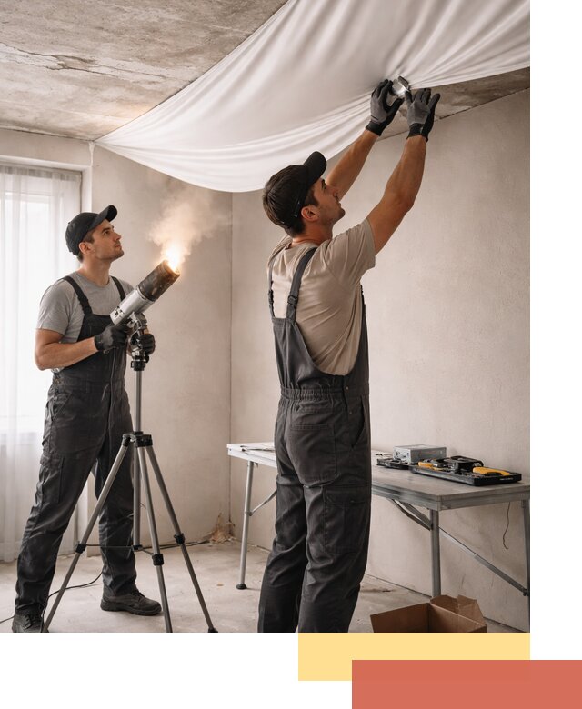 Установка натяжного потолка под ключ в Майкопе