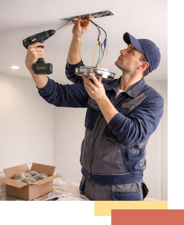 Установка люстры в натяжной потолок в Майкопе