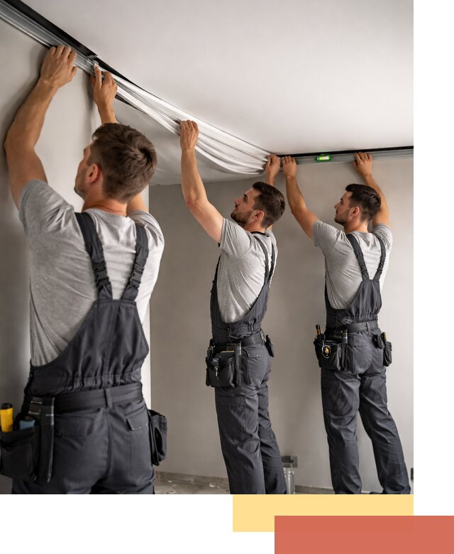 Теневые натяжные потолки в Майкопе: монтаж и отделка быстро и качественно