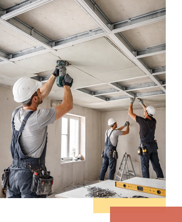 Кессонный потолок из гипсокартона под ключ в Майкопе