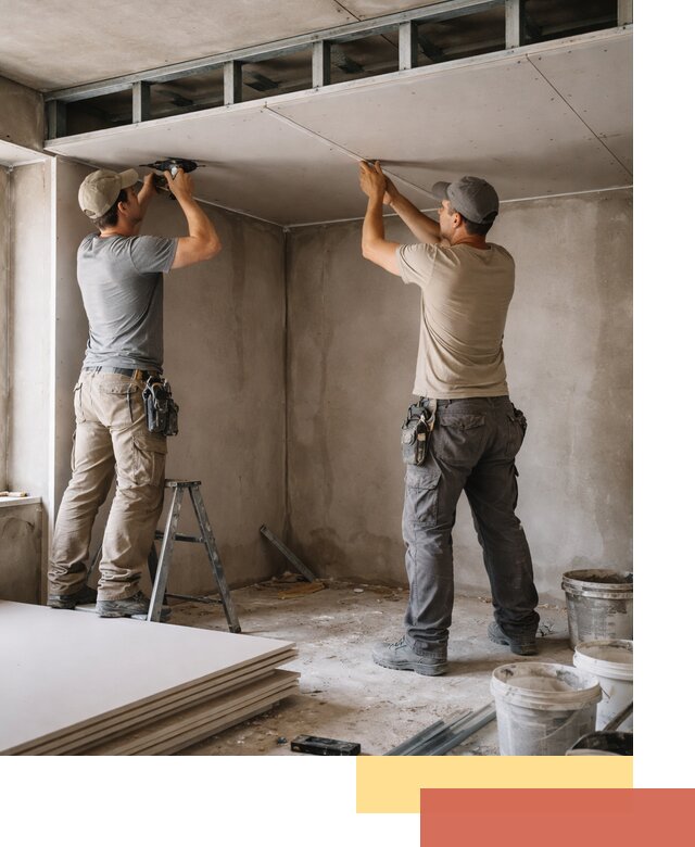 Короб из гипсокартона на потолке под ключ в Майкопе