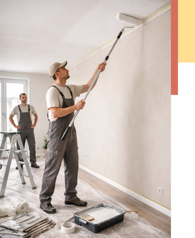 Покраска потолка из гипсокартона в Майкопе от 4549 руб./м2 — услуги под ключ | ОТДЕЛОЧНИК-Мкп