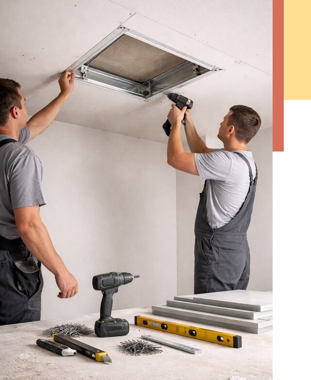 Установка люка в потолок ГКЛ в Майкопе от 2527 руб. под ключ | ОТДЕЛОЧНИК-Мкп