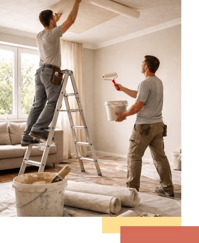 Поклейка обоев на потолок в Майкопе — качественно и быстро