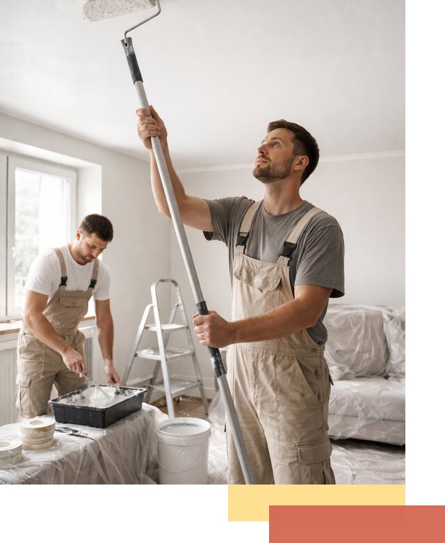 Покраска потолка водоэмульсионной краской в Майкопе