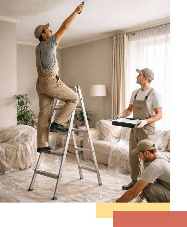 Покраска потолков акриловой краской в Майкопе качественно и быстро