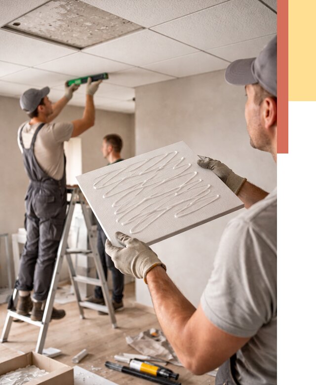 Монтаж потолочной плитки в Майкопе от 4549 руб. — быстро и недорого | ОТДЕЛОЧНИК-Мкп