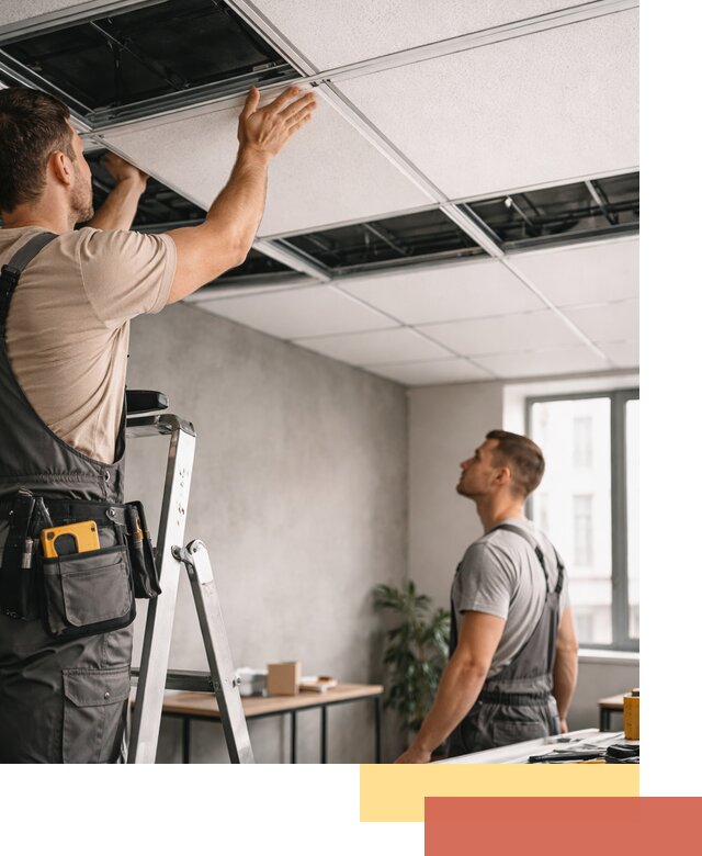 Монтаж потолочной плитки в Майкопе качественно и в срок