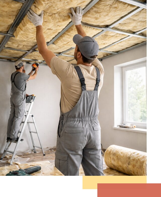 Утепление потолка под ключ в Майкопе качественно и быстро