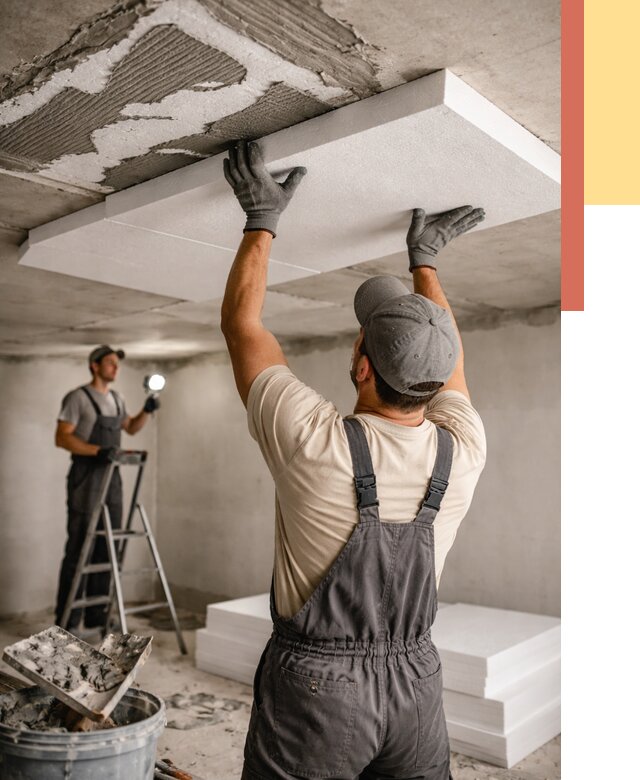 Утепление потолка пенопластом в Майкопе от 4549 руб/м2 — недорого и быстро | ОТДЕЛОЧНИК-Мкп