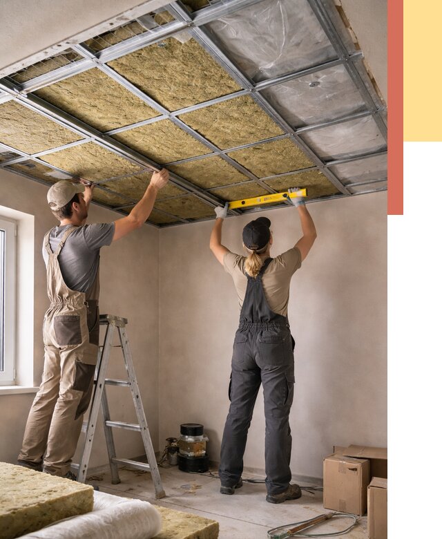 Шумоизоляция потолка в Майкопе от 1264 руб. под ключ — услуги ОТДЕЛОЧНИК-Мкп