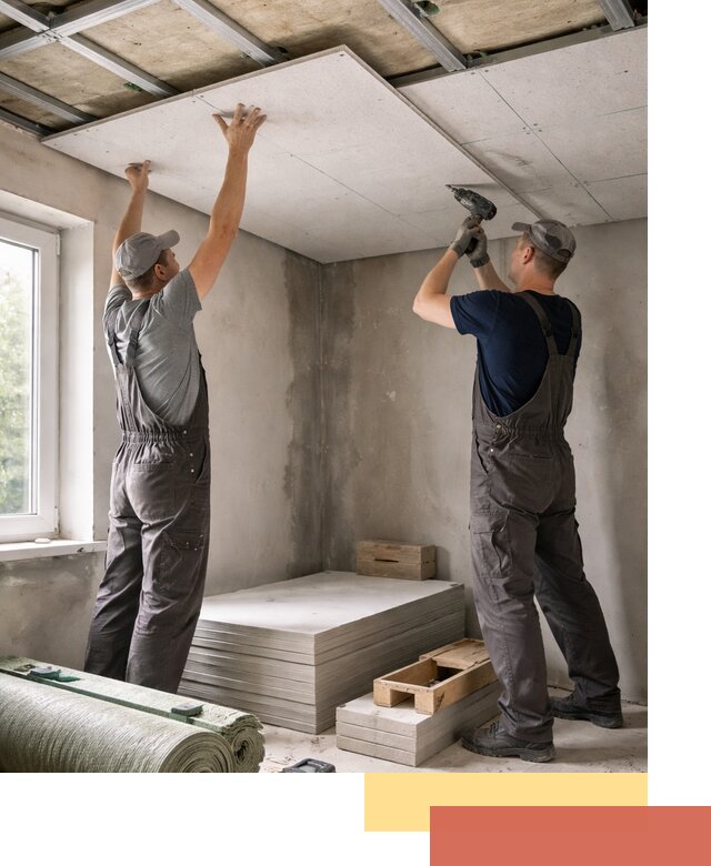 Шумоизоляция потолка панелями ЗИПС в Майкопе